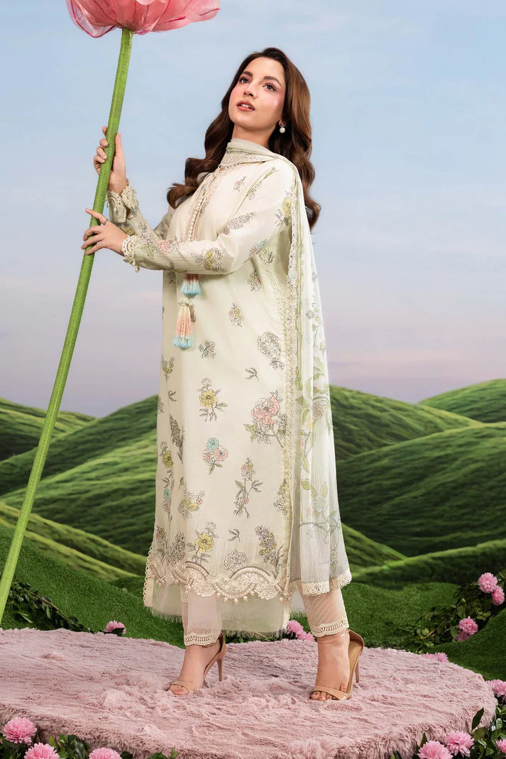 MARIA B BASICS SUMMER MB-CUSV14-02A-3 Pc Unstitched Embroidered Lawn Suit