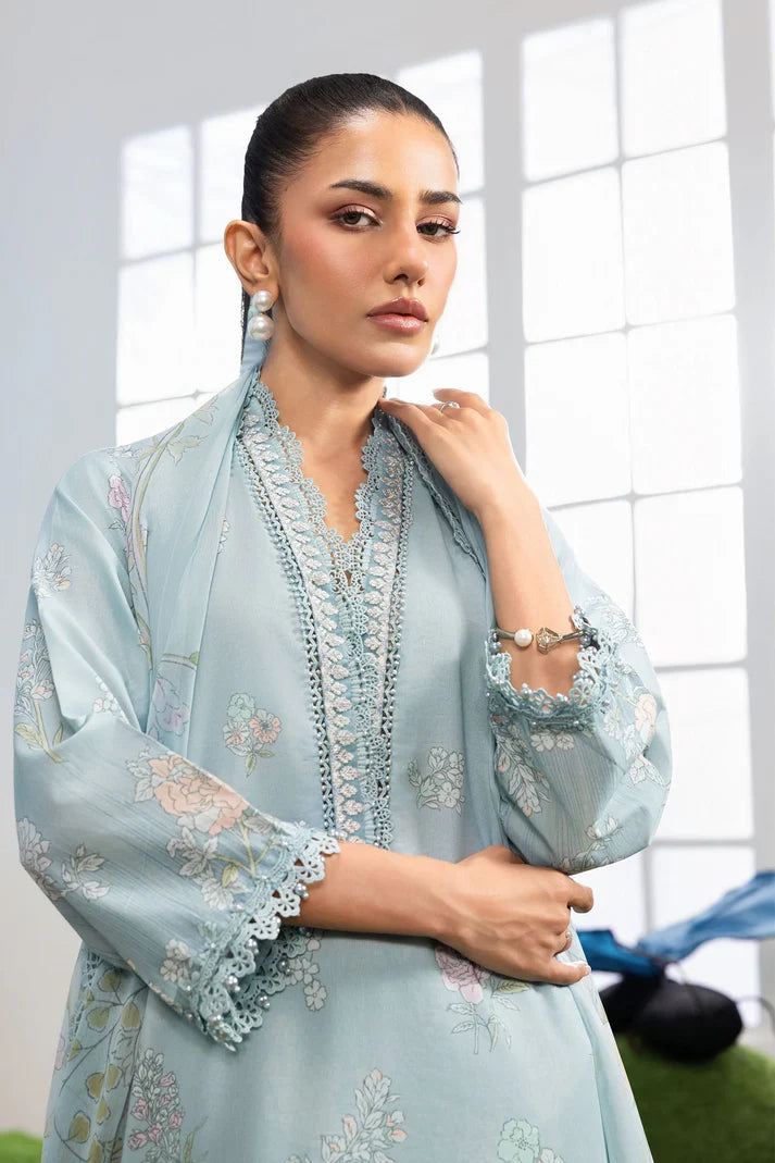 MARIA B BASICS Dreamscape Eid MB-CUSV14-02B-3 Pc Unstitched Embroidered Lawn Suit