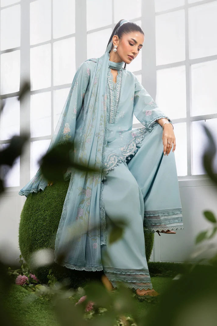 MARIA B BASICS Dreamscape Eid MB-CUSV14-02B-3 Pc Unstitched Embroidered Lawn Suit
