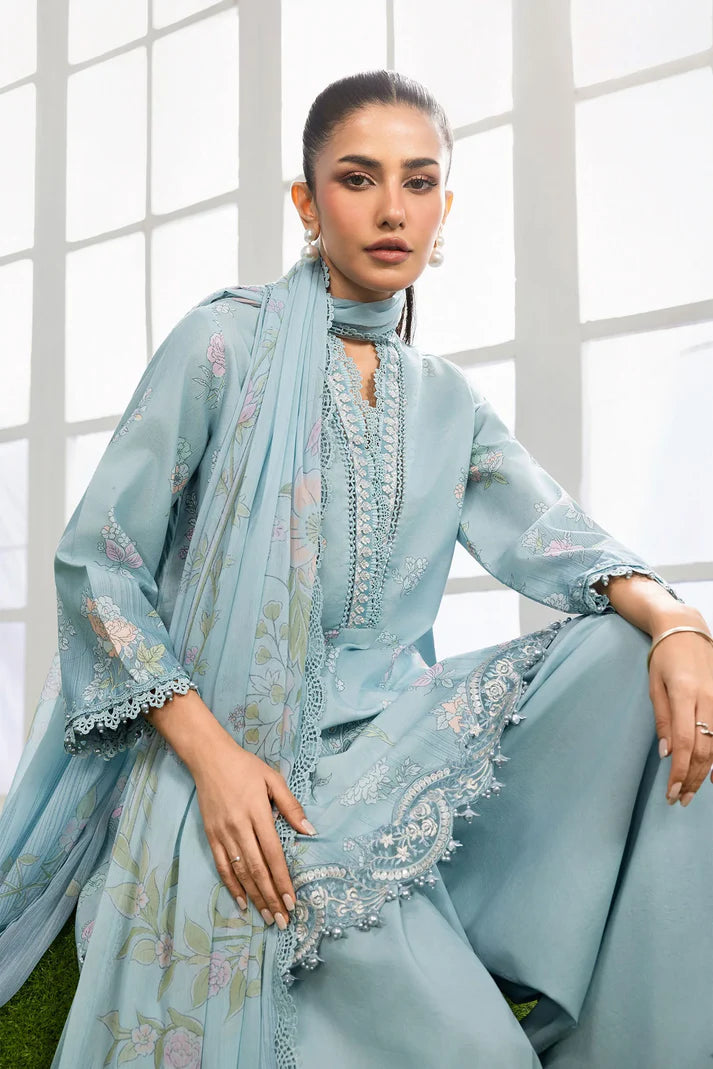 MARIA B BASICS Dreamscape Eid MB-CUSV14-02B-3 Pc Unstitched Embroidered Lawn Suit