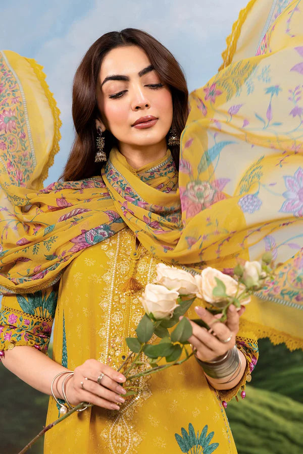 MARIA B BASICS SUMMER MB-CUSV14-03A-3 Pc Unstitched Embroidered Lawn Suit