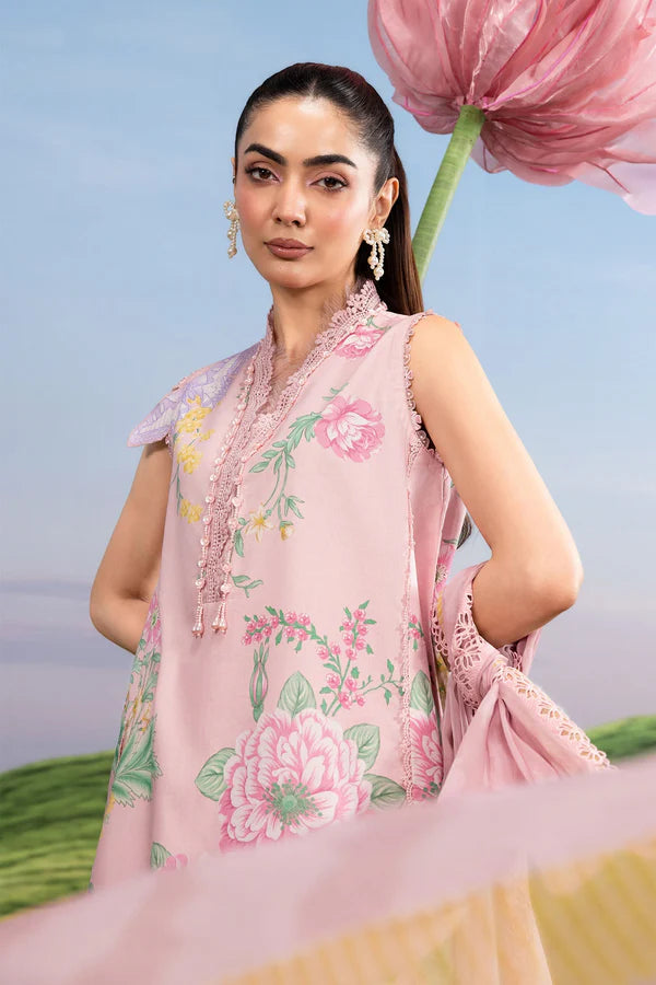 MARIA B BASICS Dreamscape Eid II'26 D-04A D-04A-3 Pc Unstitched Embroidered Lawn Suit