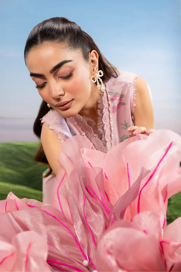 MARIA B BASICS Dreamscape Eid II'26 D-04A D-04A-3 Pc Unstitched Embroidered Lawn Suit
