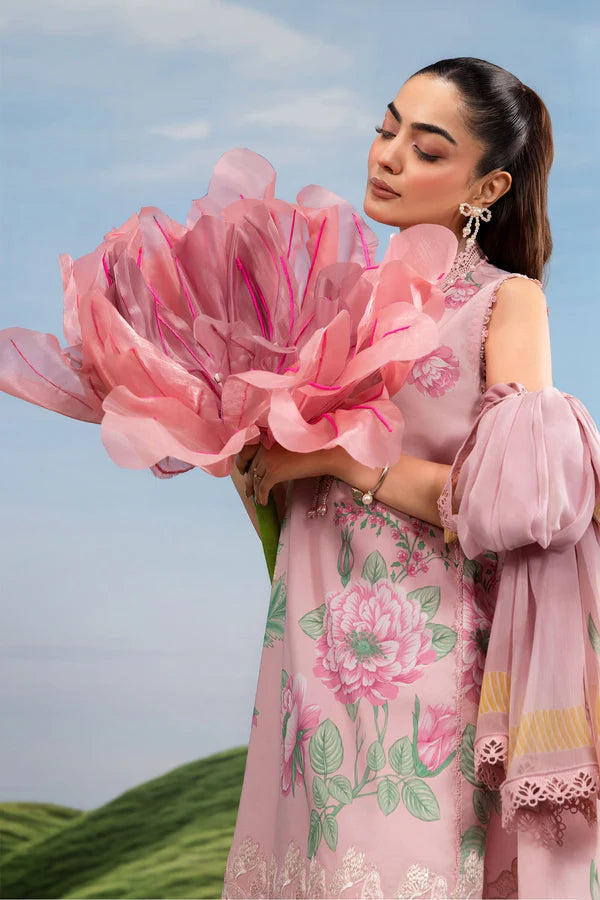 MARIA B BASICS Dreamscape Eid II'26 D-04A D-04A-3 Pc Unstitched Embroidered Lawn Suit