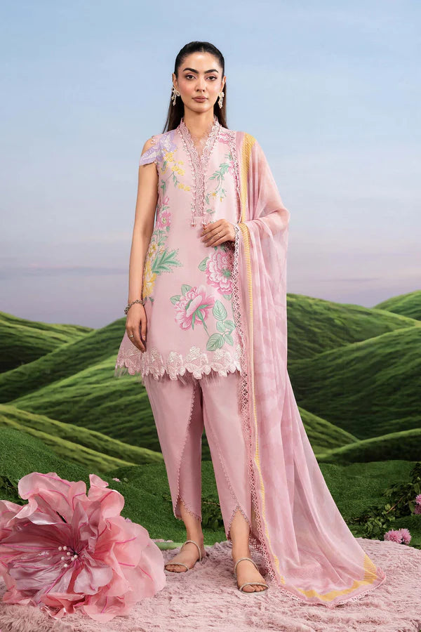 MARIA B BASICS Dreamscape Eid II'26 D-04A D-04A-3 Pc Unstitched Embroidered Lawn Suit