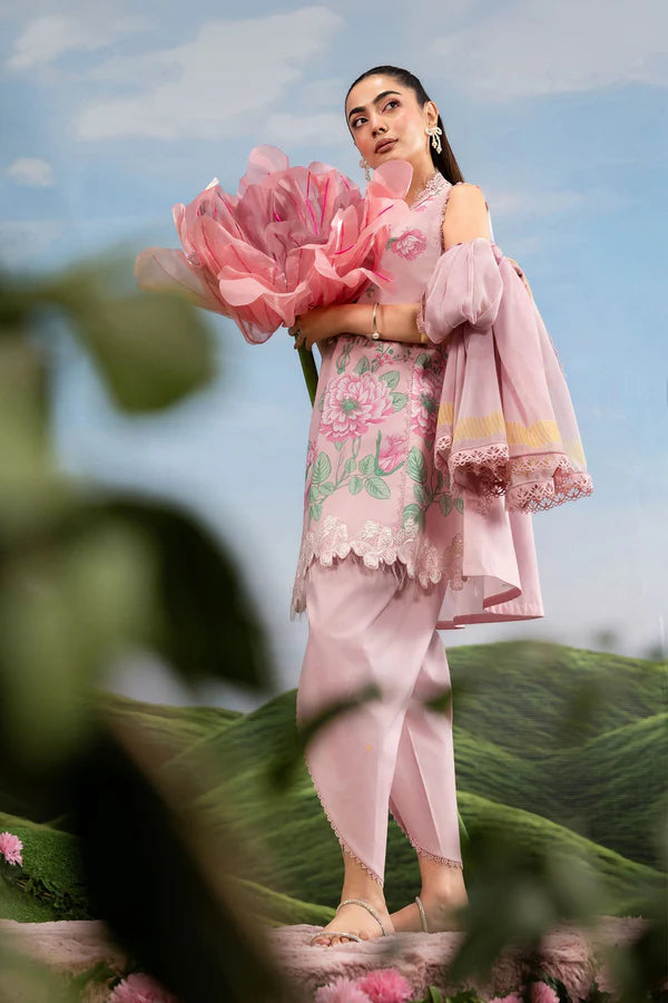 MARIA B BASICS Dreamscape Eid II'26 D-04A D-04A-3 Pc Unstitched Embroidered Lawn Suit