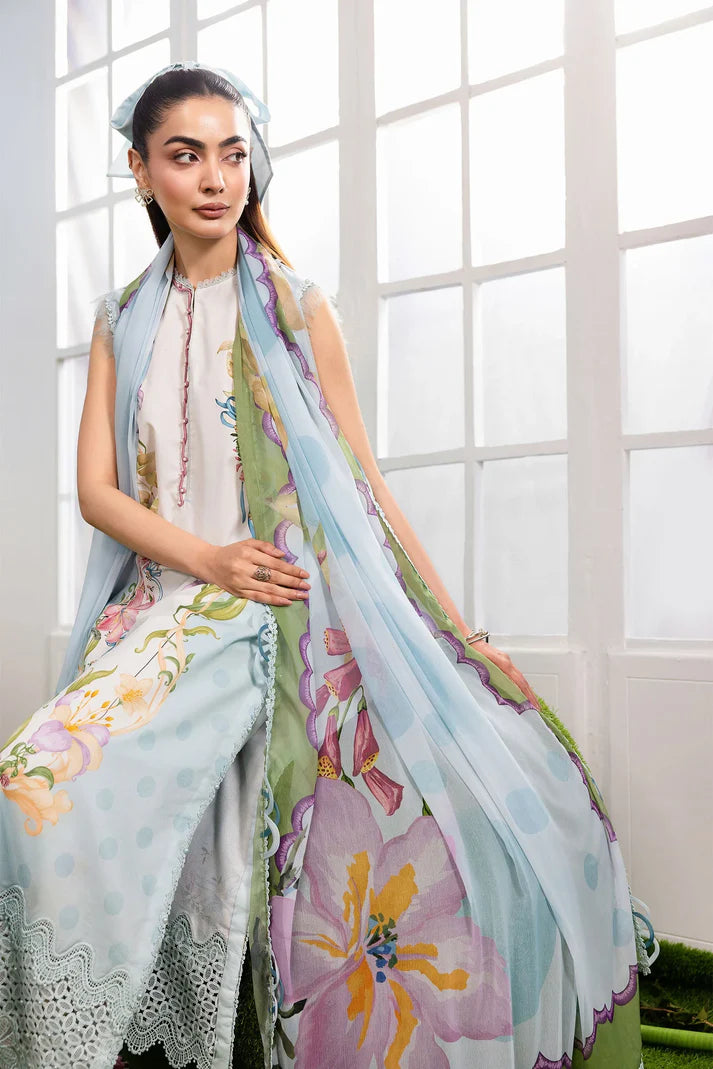 MARIA B BASICS SUMMER MB-CUSV14-05A-3 Pc Unstitched Embroidered Lawn Suit