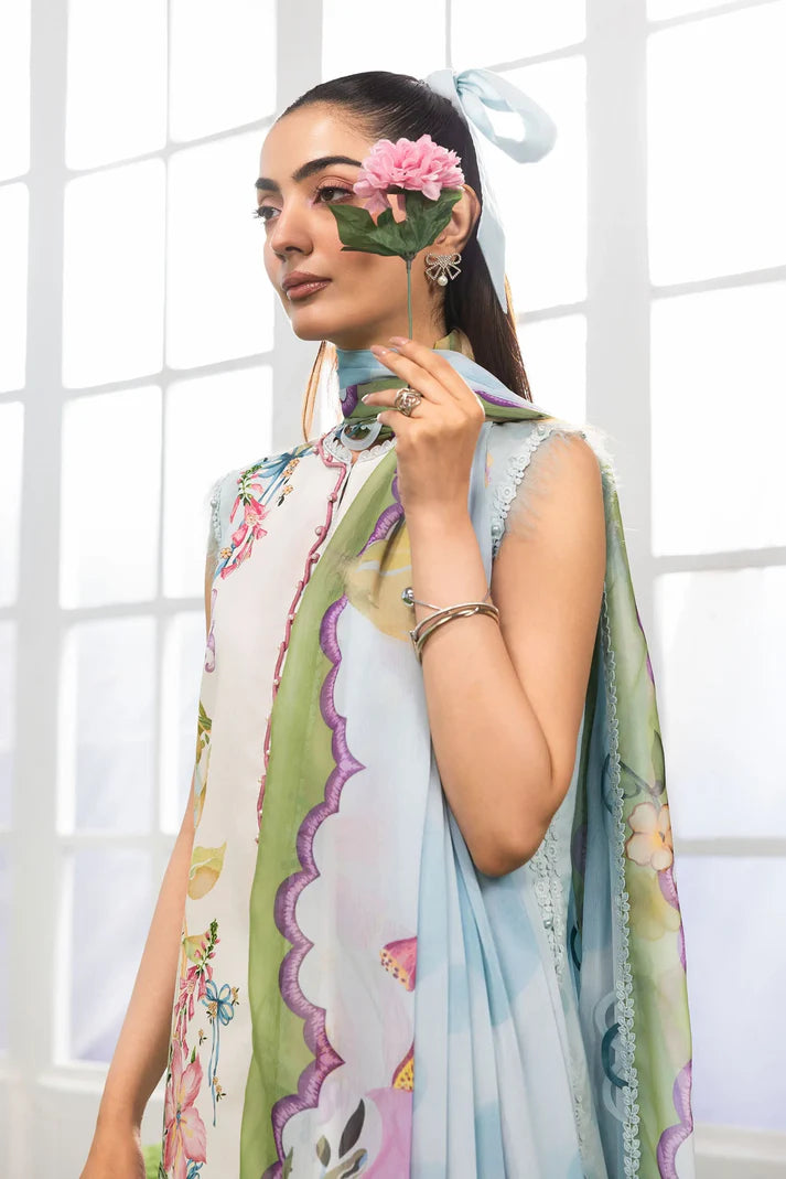 MARIA B BASICS SUMMER MB-CUSV14-05A-3 Pc Unstitched Embroidered Lawn Suit