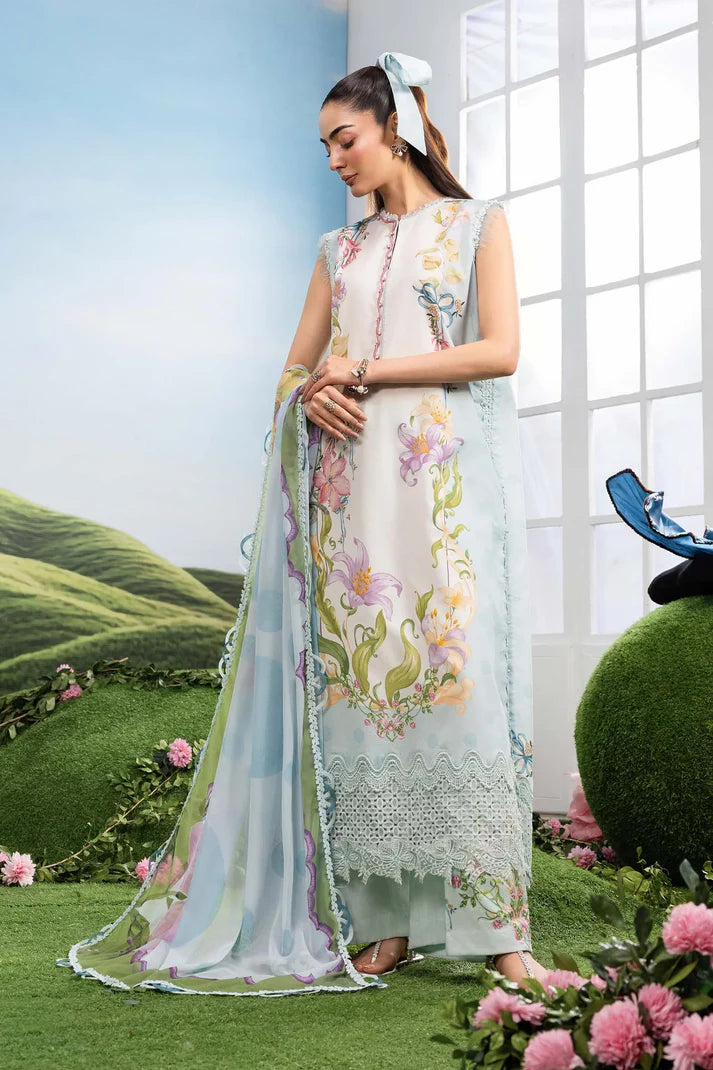 MARIA B BASICS SUMMER MB-CUSV14-05A-3 Pc Unstitched Embroidered Lawn Suit