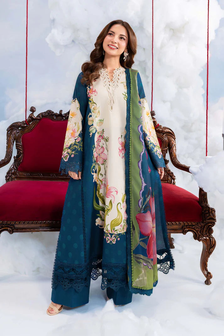 MARIA B BASICS SUMMER MB-CUSV14-05B-3 Pc Unstitched Embroidered Lawn Suit