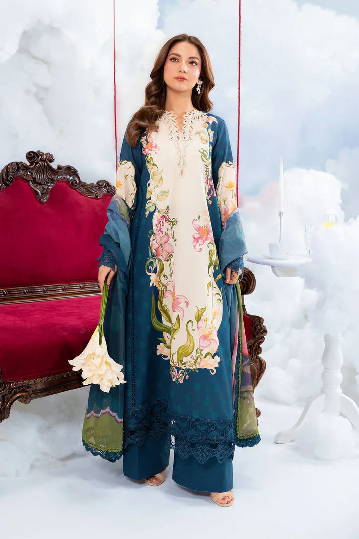 MARIA B BASICS SUMMER MB-CUSV14-05B-3 Pc Unstitched Embroidered Lawn Suit