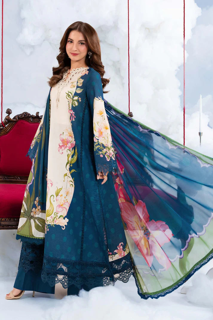 MARIA B BASICS SUMMER MB-CUSV14-05B-3 Pc Unstitched Embroidered Lawn Suit