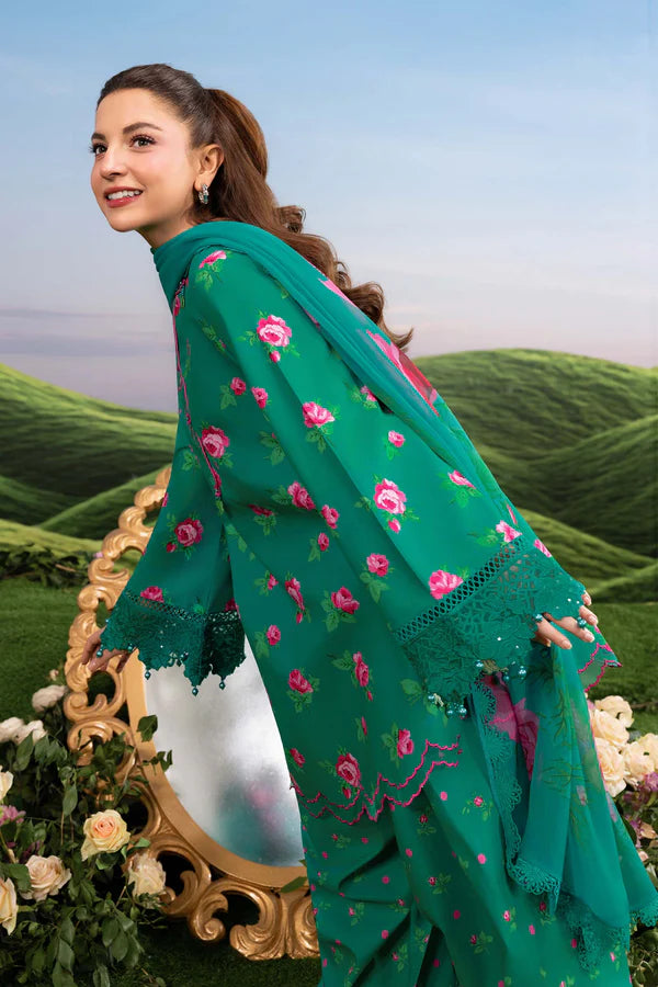 MARIA B BASICS SUMMER MB-CUSV14-09A-3 Pc Unstitched Embroidered Lawn Suit