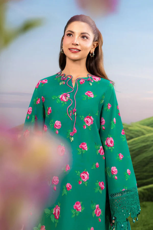 MARIA B BASICS SUMMER MB-CUSV14-09A-3 Pc Unstitched Embroidered Lawn Suit