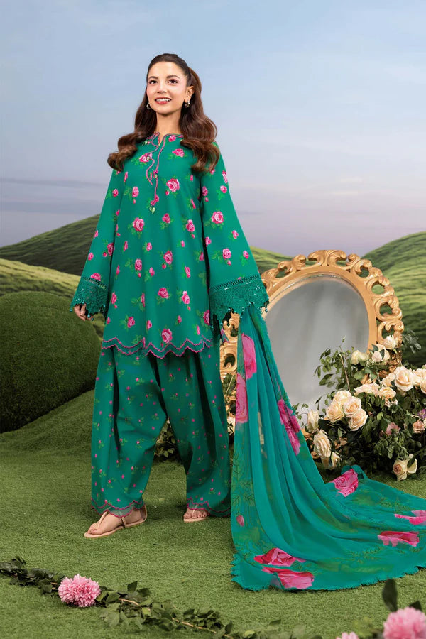 MARIA B BASICS SUMMER MB-CUSV14-09A-3 Pc Unstitched Embroidered Lawn Suit