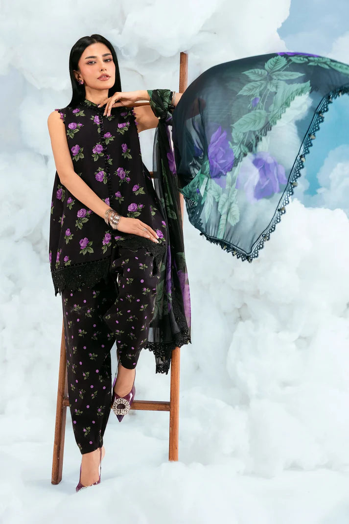 MARIA B BASICS Dreamscape Eid MB-CUSV14-09B-3 Pc Unstitched Embroidered Lawn Suit