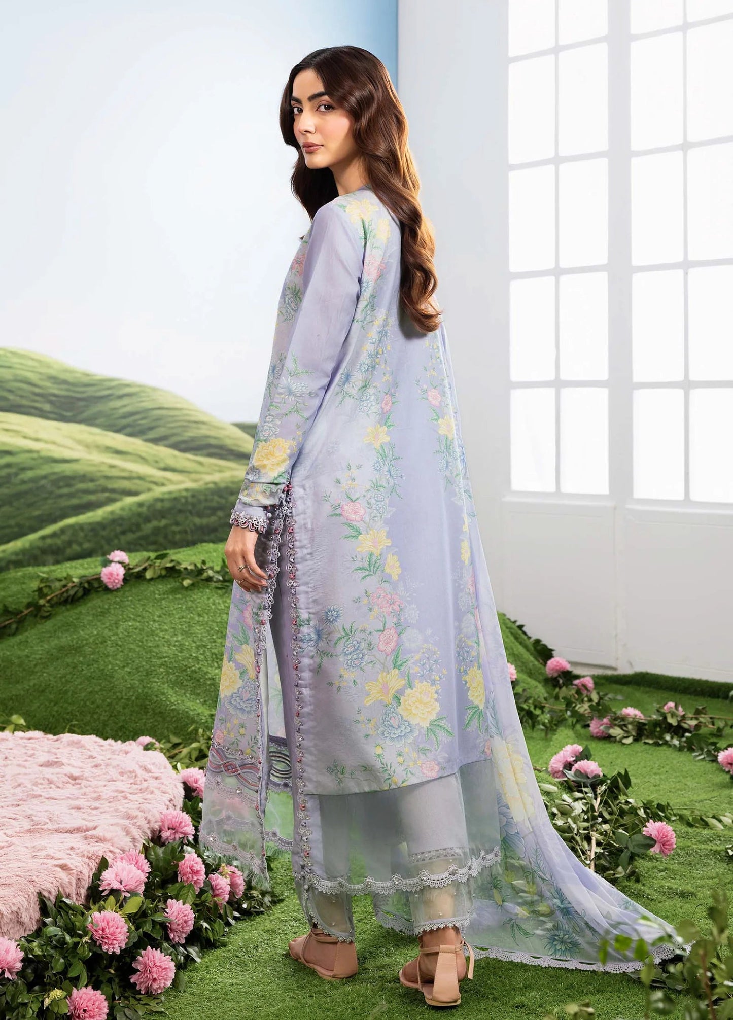 MARIA B BASICS SUMMER MB-CUSV14-11B-3 Pc Unstitched Embroidered Lawn Suit