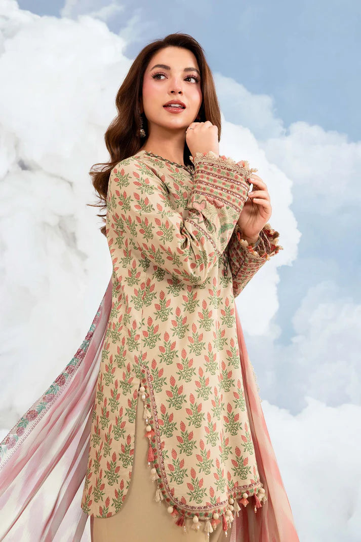 MARIA B BASICS Dreamscape Eid MB-CUSV14-12A-3 Pc Unstitched Embroidered Lawn Suit