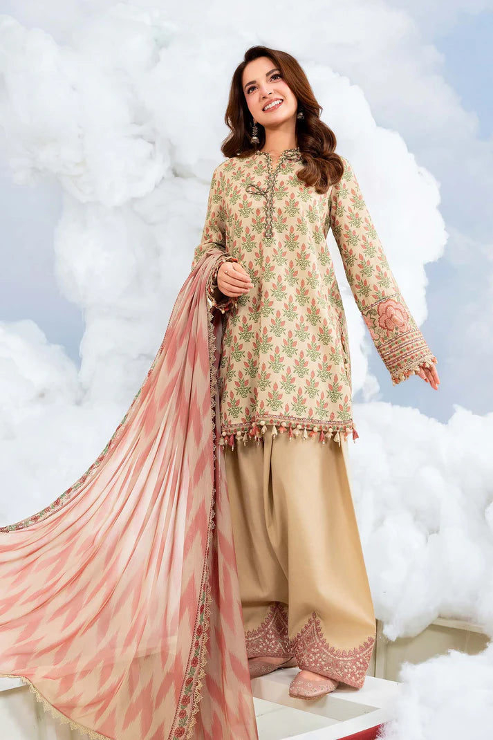 MARIA B BASICS Dreamscape Eid MB-CUSV14-12A-3 Pc Unstitched Embroidered Lawn Suit
