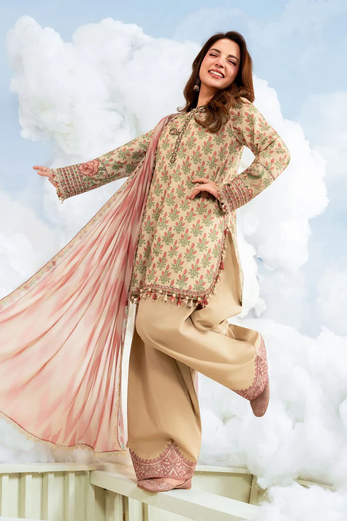 MARIA B BASICS Dreamscape Eid MB-CUSV14-12A-3 Pc Unstitched Embroidered Lawn Suit