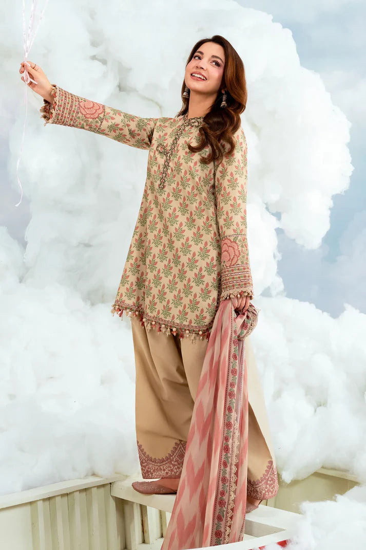 MARIA B BASICS Dreamscape Eid MB-CUSV14-12A-3 Pc Unstitched Embroidered Lawn Suit