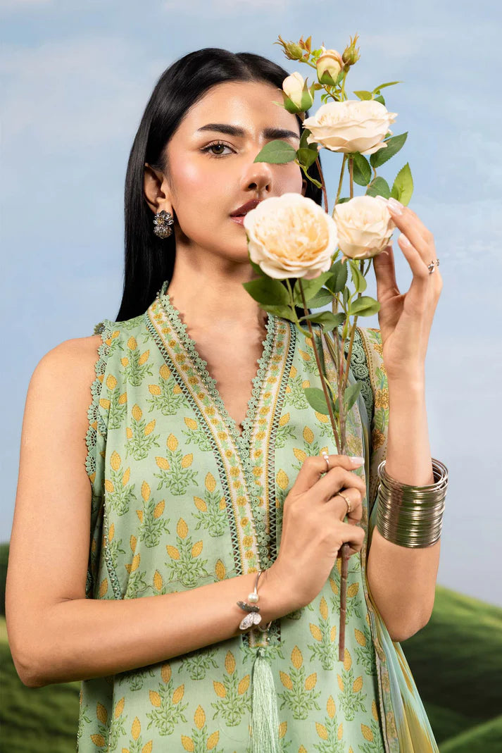 MARIA B BASICS MB-CUSV14-12B-3 Pc Unstitched Embroidered Lawn Suit