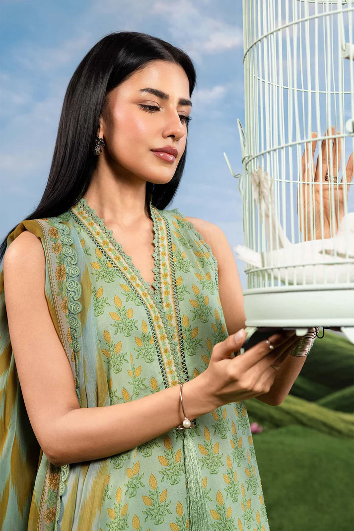 MARIA B BASICS MB-CUSV14-12B-3 Pc Unstitched Embroidered Lawn Suit