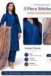 Elegant Pakistani Gulzar Yousaf (GL) Stitched 3 PCs - (Midnight Blue)