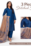 Elegant Pakistani Gulzar Yousaf (GL) Stitched 3 PCs - (Midnight Blue)