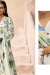 Nur Embroidered and Printed Lawn Collection | MP- 45 (White Floral)