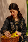 Rang Rasiya Premium Embroidered Lawn Unstitched 3Pc Suit - LAYL(Black)
