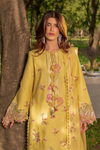 Rang Rasiya Premium Embroidered Lawn Unstitched 3Pc Suit - MYSHA(Butter Yellow)