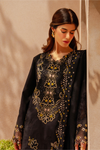 Rang Rasiya Premium Embroidered Lawn Unstitched 3Pc Suit - LAYL(Black)