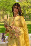 Rang Rasiya Premium Embroidered Lawn Unstitched 3Pc Suit - MYSHA(Butter Yellow)