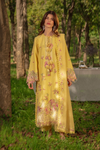 Rang Rasiya Premium Embroidered Lawn Unstitched 3Pc Suit - MYSHA(Butter Yellow)