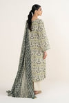 Sapphire | 3 Piece - Printed Khaddar Suit | SKU: 0U3PDD25V98C | Off White & Grey