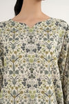 Sapphire | 3 Piece - Printed Khaddar Suit | SKU: 0U3PDD25V98C | Off White & Grey
