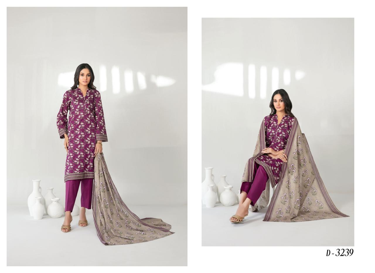Tawakkal Mehza Un-Stitched Rotary Printed Lawn- Volume 1 Code D-3239 ( Deep Purple)