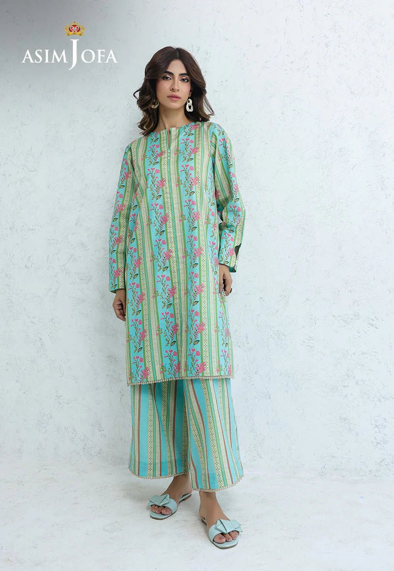 ASIM JOFA - PRINTED CAMBRIC STITCHED 2PCS - AJPB - 204 - Bristy's Collection
