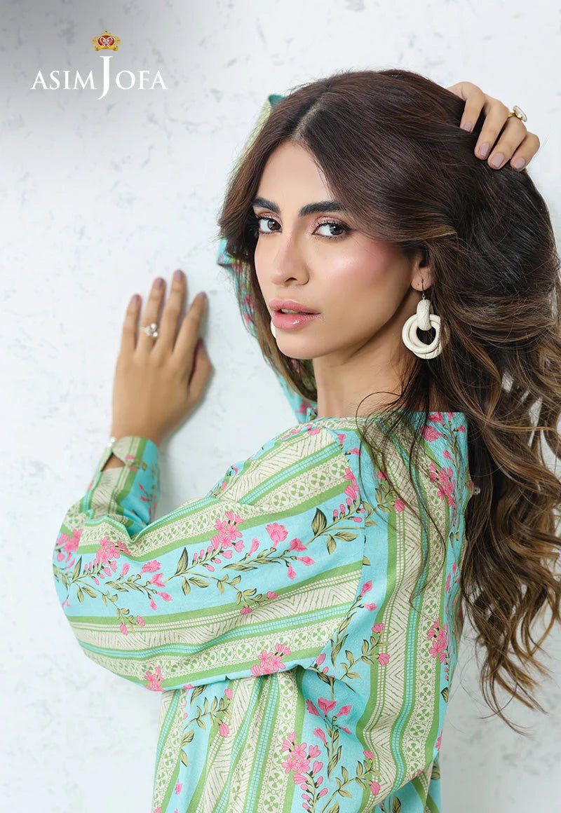 ASIM JOFA - PRINTED CAMBRIC STITCHED 2PCS - AJPB - 204 - Bristy's Collection
