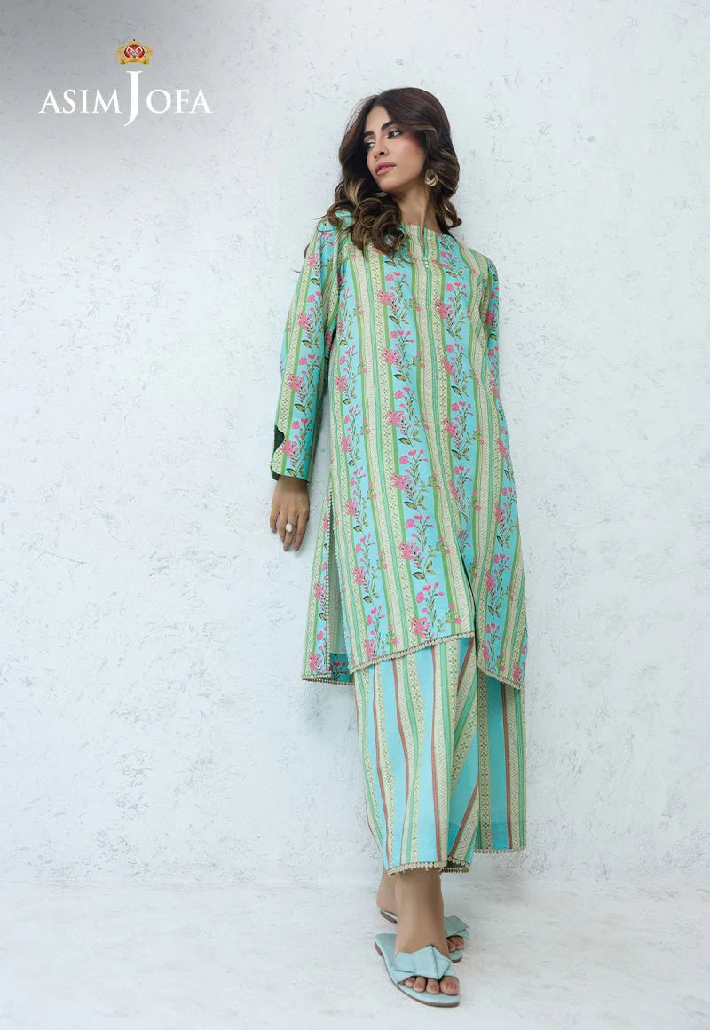 ASIM JOFA - PRINTED CAMBRIC STITCHED 2PCS - AJPB - 204 - Bristy's Collection