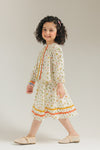 ETHNC Kids - CO - ORD SET - SHIRT - FLARED FIT - SHORT LENGTH SKIRT - White Color - Bristy's Collection