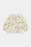 ETHNC Kids - CO - ORD SET - SHIRT - FLARED FIT - SHORT LENGTH SKIRT - White Color - Bristy's Collection