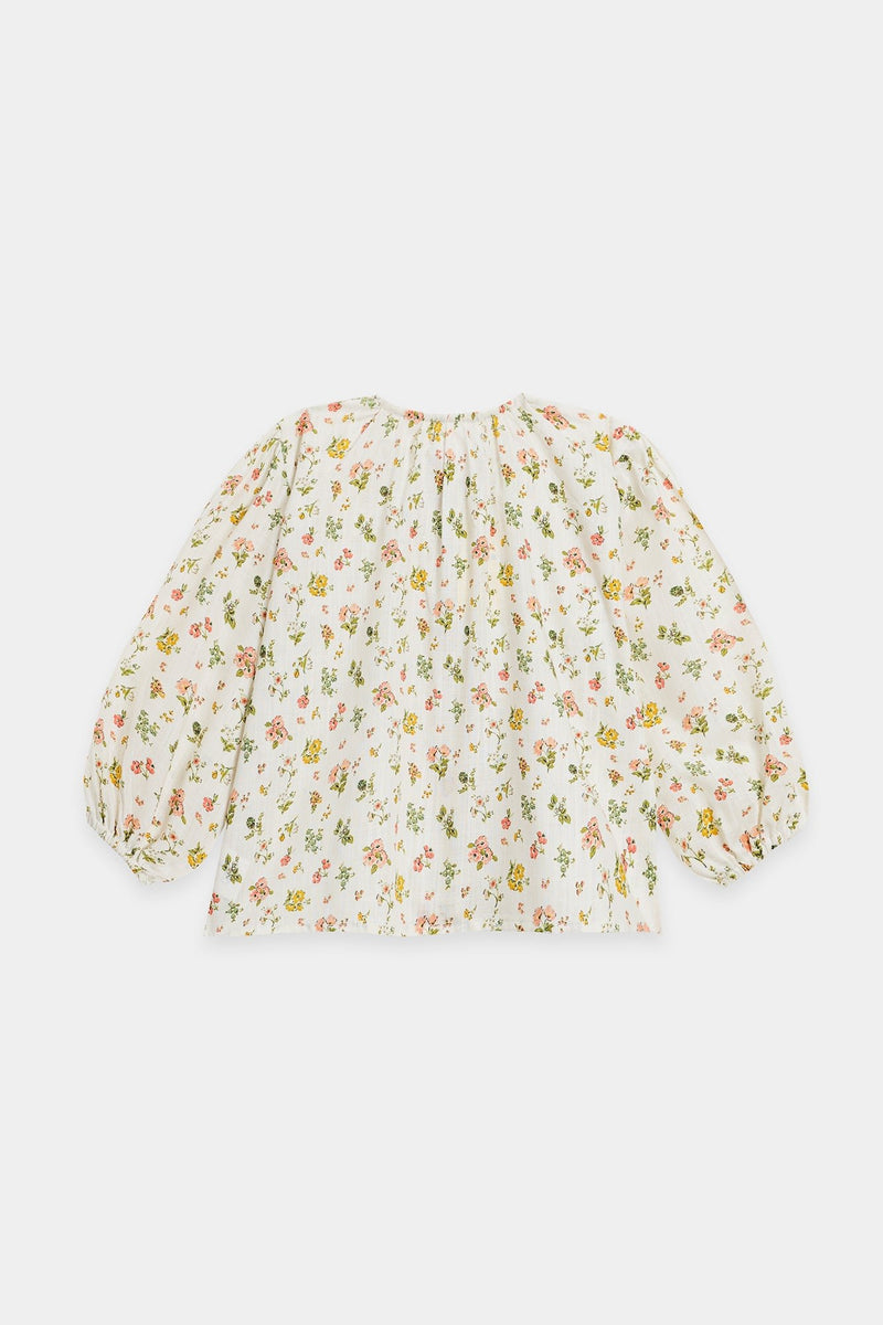 ETHNC Kids - CO - ORD SET - SHIRT - FLARED FIT - SHORT LENGTH SKIRT - White Color - Bristy's Collection