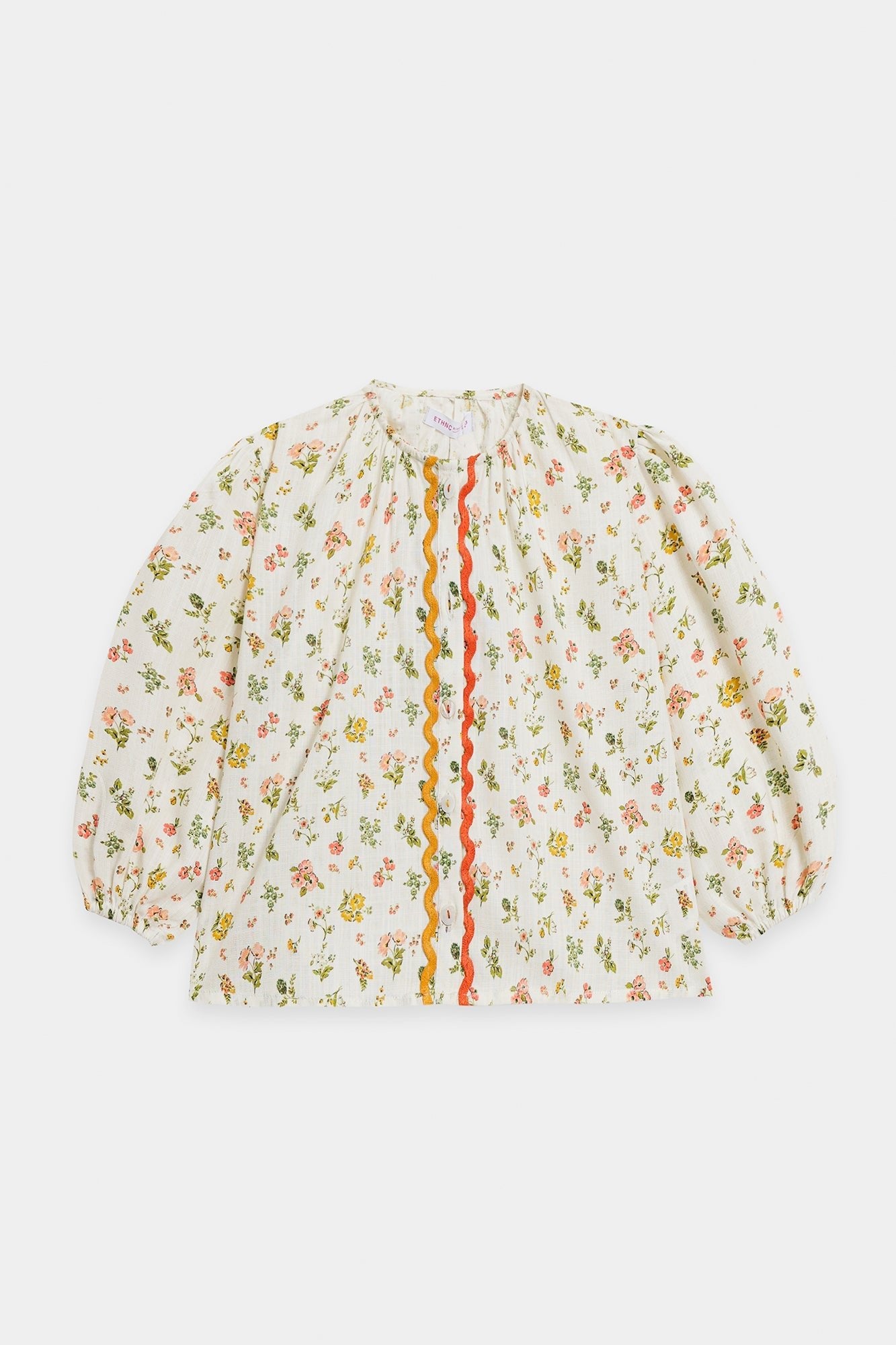 ETHNC Kids - CO - ORD SET - SHIRT - FLARED FIT - SHORT LENGTH SKIRT - White Color - Bristy's Collection