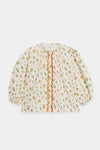 ETHNC Kids - CO - ORD SET - SHIRT - FLARED FIT - SHORT LENGTH SKIRT - White Color - Bristy's Collection