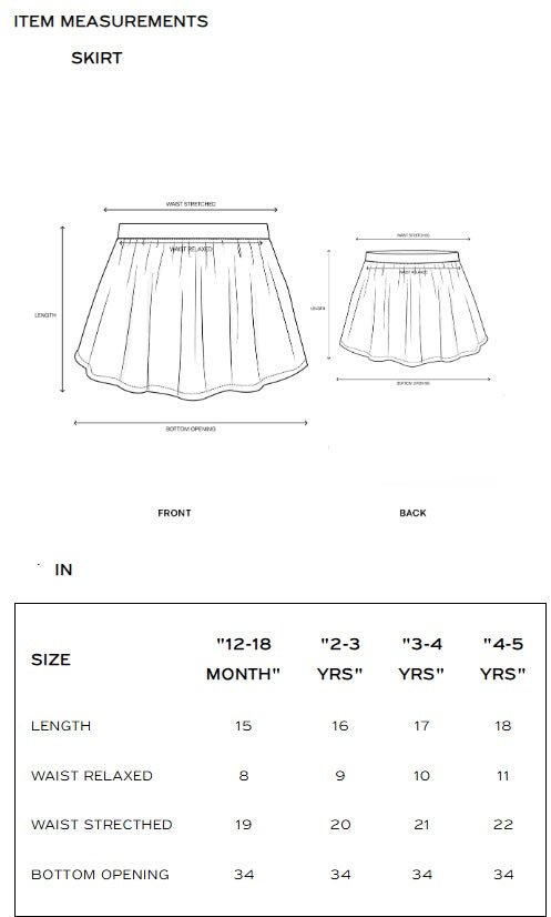 ETHNC Kids - CO - ORD SET - SHIRT - FLARED FIT - SHORT LENGTH SKIRT - White Color - Bristy's Collection