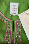 ETHNC Kids Embroidered 2 pcs Stitched Suit - Green - Bristy's Collection