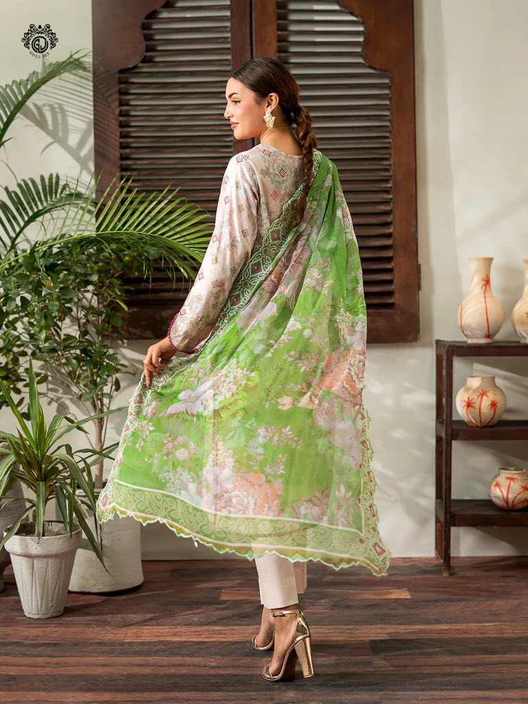 Gulljee Rang Pasand | 3 PC UN - STITCHED | (SHIRT TROUSER & DUPPATA) GRP2519A8 - Bristy's Collection