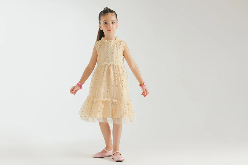 ETHNC Kids Embriodered Dress- LIGHT-YELLOW | E0909/301/225